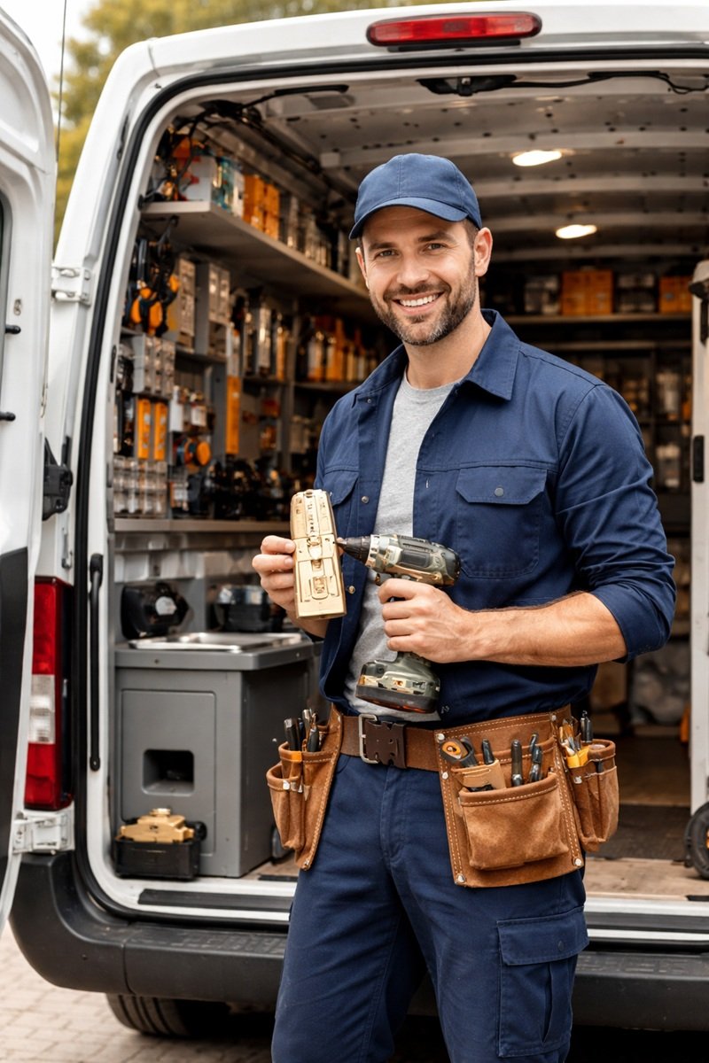 Camionnette SécuriClé Paris équipée pour les interventions